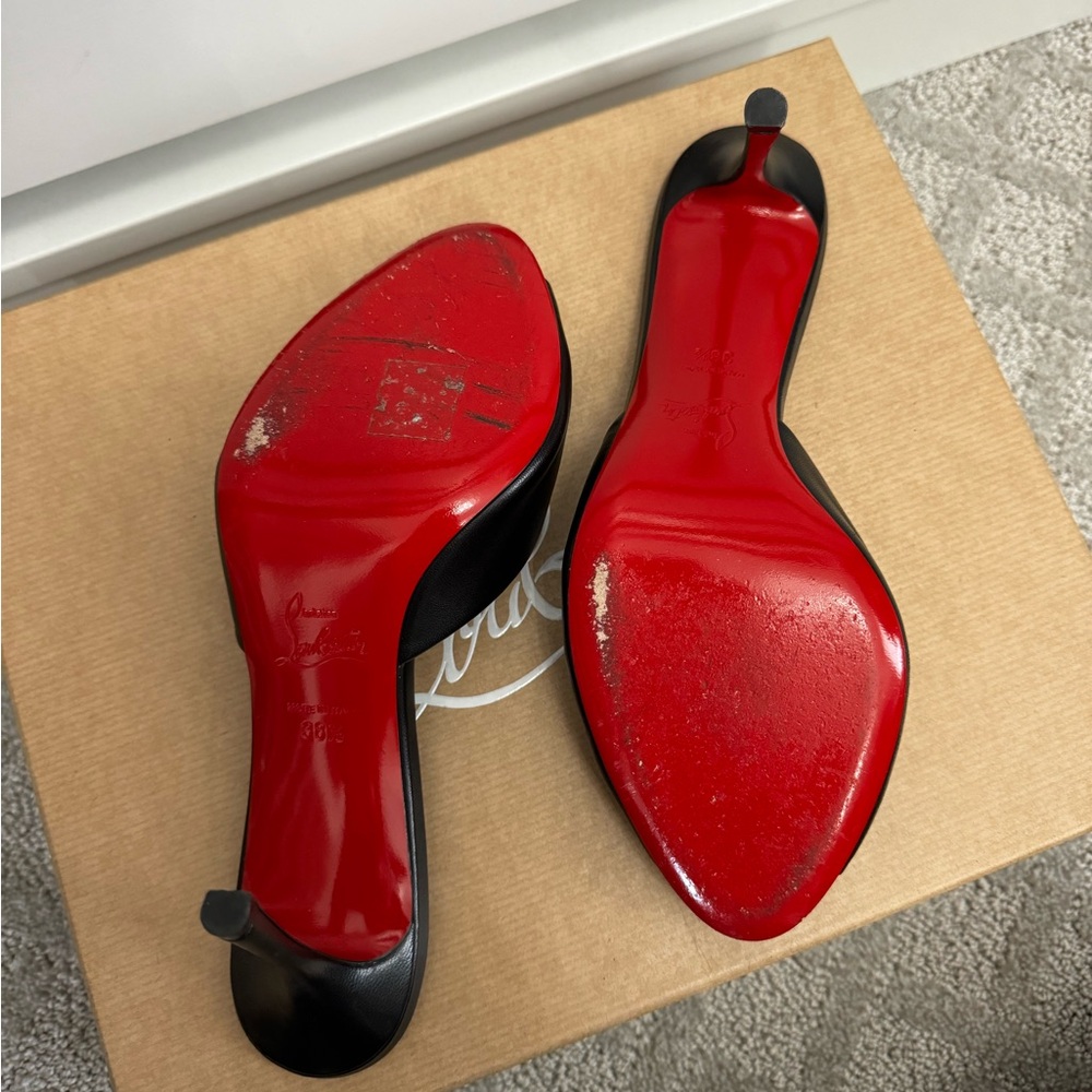 Christian Louboutin Me Dolly 85MM Leather Mules - Picture 5 of 8